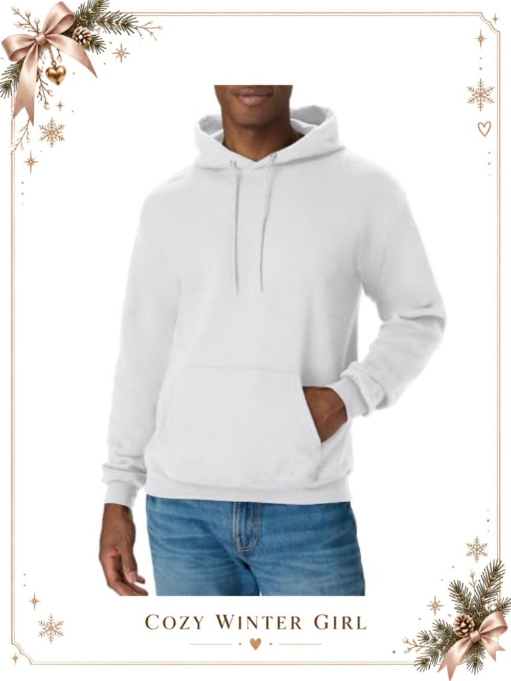 Hanes EcoSmart Midweight Fleece Pullover Hoodie Kangaroo Pocket